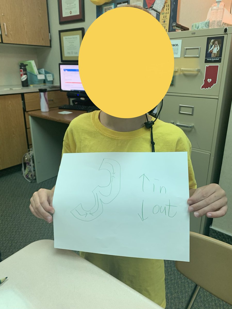 1st grader has tough time with turn taking and waiting.  Developed his own visual and method for deep breath in, deep breath out to keep on his desk.  #GoodTeachers teach strategies, #GreatTeachers say “how can this look for YOU?”