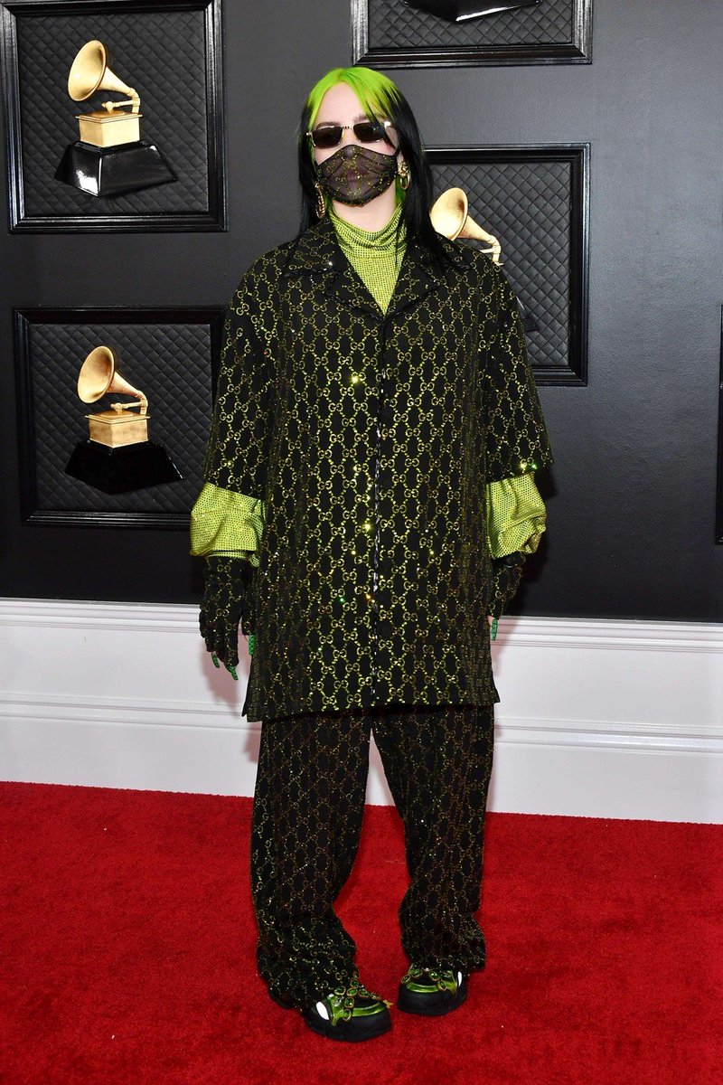A little out of character for my usual posts but I wanted to quickly revisit a clear example of positive public influence:Billie Eilish *wore a face mask* to the 2020 Grammy's.On January 26th.