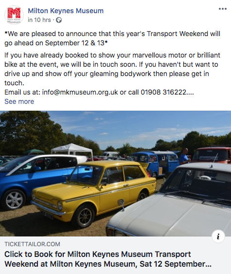 MKMuseum's tweet photo. *We are pleased to announce that this year's Transport Weekend will go ahead on September 12 &amp; 13*

Full details of how to book tickets (or sign up to show your vehicle) can be found on our FB page today @mkmuseum 
#transportweekend #miltonkeynesmuseum #museum https://t.co/HtINNfGxOZ