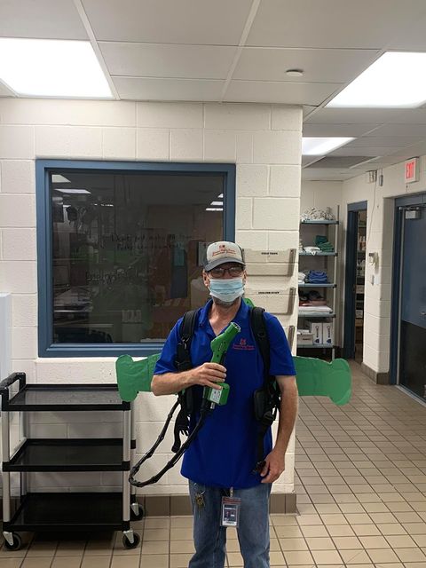 Big thanks to our custodians who are working hard to disinfect schools to keep students/staff safe. #EPSLeads #oklaed #buzzlightyear