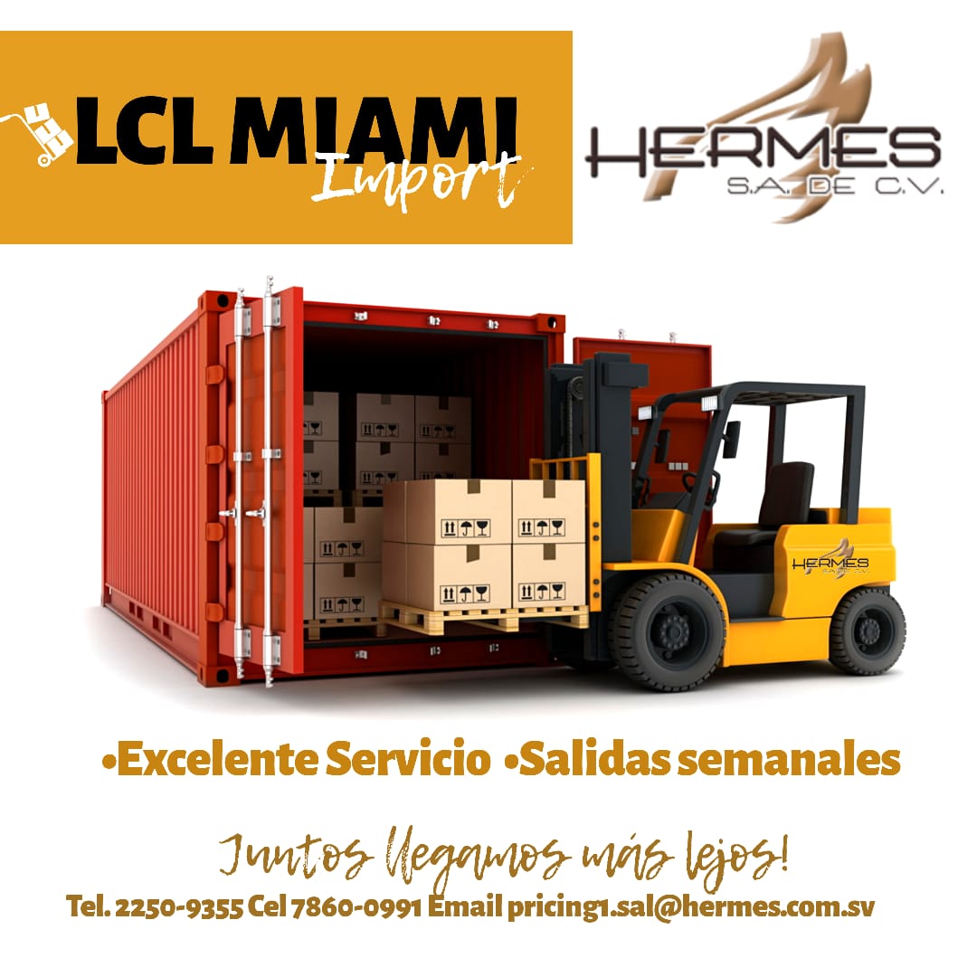 sv_hermes's tweet photo. ¿Ya conoces nuestro servicio LCL desde Miami? Contamos con salidas semanales para ti ||Juntos llegamos más lejos #logistics #LCL #miami 

📧pricing1.sal@hermes.com.sv 📱 7860-0991
Hermes El Salvador || WCA member https://t.co/AJtf2UPEGT