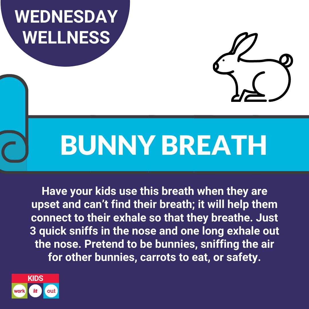 Kidsworkitout's tweet photo. For this week's #WednesdayWellness, have your kids practice this bunny breath whenever he/she is feeling upset and can't find their breath. 🐰
.
.
.
#kidsworkitout #kwio #kidsyoga #yoga #detroityoga #familyyoga #health #detroityogacommunity #getmoving #wellness #meditate https://t.co/eO6HHrGNFV