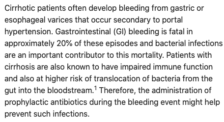 AliRaja_MD's tweet photo. Prophylactic Antibiotics In #CirrhoticPatients w/ #UpperGastrointestinalBleeding
@Runde_MC @uihealthcare
https://t.co/QiC6xTi6h6
#UGIBleed #Cirrhosis
@AcademicEmerMed https://t.co/R7XcEH3BvN