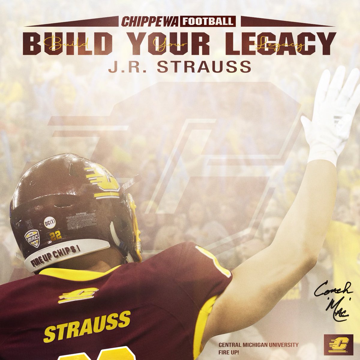 jrstrauss4's tweet photo. Thanks @CMU_Football for reaching out and the edit🔥#FireUp22 https://t.co/MNItBN2V8D
