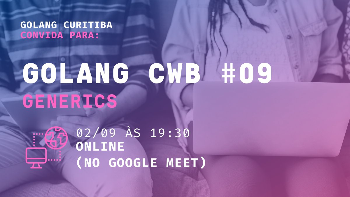 golangcwb's tweet image. Achou que não ia ter evento relâmpago nesse grupo? Achou errado 😂
Vai rolar ➡️HOJE às 19:30⬅️ uma talk sobre Generics do @alextrending
🔗 O link pro evento é esse aqui: bit.ly/golancwb_gener…
Corre pra se inscrever e bota na sua agenda 🤓
#golang #genericsingo #golangcwb