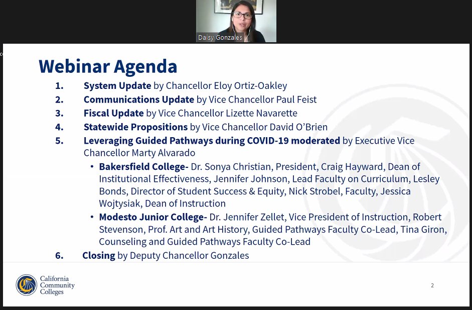 Join the conversation this morning to hear how @BAKcollege and Modesto College are leveraging #GuidedPathways during COVID-19 to ensure student success #WeAreBC #EquityMatters #BCLearns