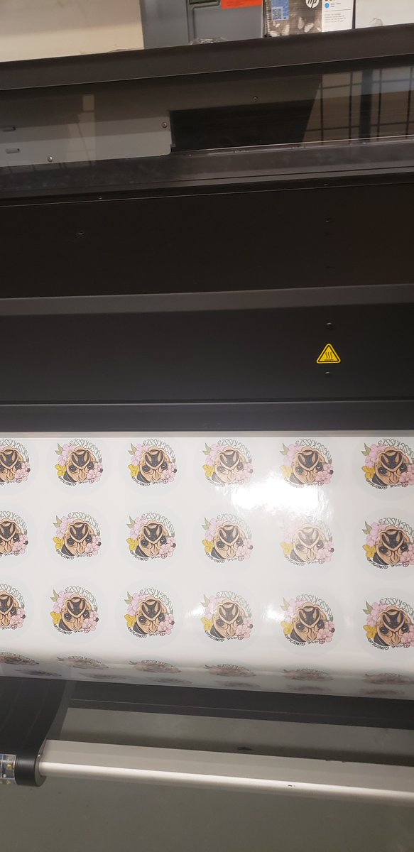 Stickers! Hot off the press! Working on some fun swag for one of our clients.  Who doesn't love belly rubs?
