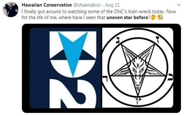 5) Speaking of pentagram logos, the  #VictoriaPolice have what looks like one too. Then there's the  #Democrats. Wow! So common! But I'm sure it's means nothing ... There are only so many shapes you can make, right?