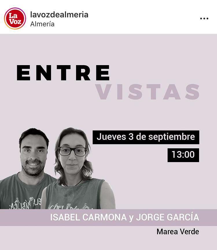 Marea Verde Almería (@mareaverdealmer) on Twitter photo Mañana <a href="/lavozdealmeria/">La Voz de Almería</a> entrevista en Instagram a representantes de Marea Verde Almería a partir de las 13h. Hablarán sobre el inicio de curso y la #VueltaAlColeSegura Mañana <a href="/lavozdealmeria/">La Voz de Almería</a> entrevista en Instagram a representantes de Marea Verde Almería a partir de las 13h. Hablarán sobre el inicio de curso y la #VueltaAlColeSegura