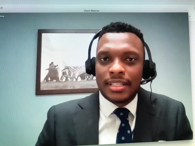 ecpa's tweet photo. PubU Online kicks off this week with challenging keynote on the responsibility of publishing to confront injustice @TheonHill @ecpa #ECPAPubU #keynote https://t.co/UnpKTuAUVn https://t.co/O6nM2co4za
