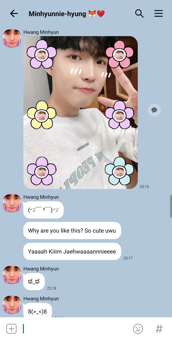 (2) “Don’t give me that face, it’s so cute I might not be able to hold back.” ft. clingy, lil naughty(?) minhwan and kaoemojis haha((brb digging my grave))