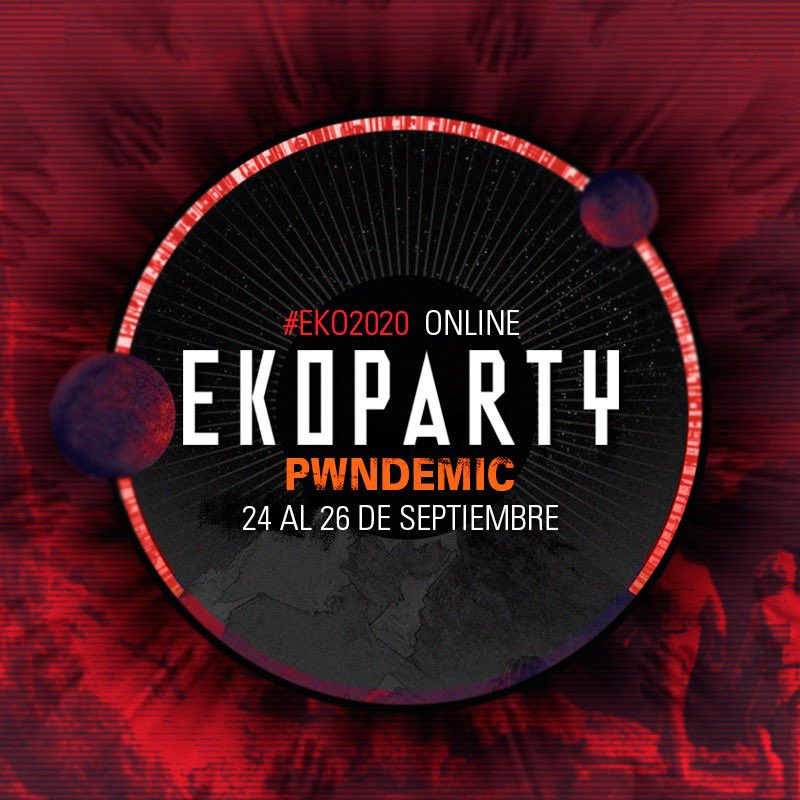 fede_k's tweet image. For the first time @ekoparty is going to be streamed. It’s an awesome opportunity to put Latin America in a world stage.

From the comfort of your home you can help us hack the #pwndemic.

3 days of pure content: talks, workshops &amp;amp; CTFs. Are you in?