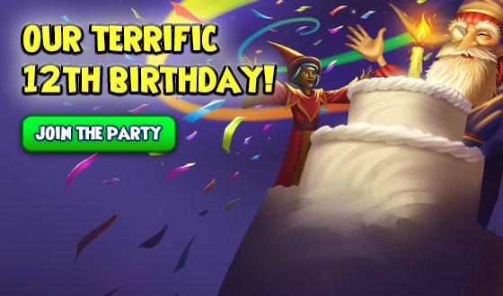 Wizard101's tweet image. Happy Birthday to ... us! 🎉

Wizard101’s 12th Birthday is here! To celebrate the occasion, we’re introducing the new Decennial Dragon Pet and bringing back your birthday favorites! Are you ready to join the party? wizard101.com/game/12th-birt… #Wizard101