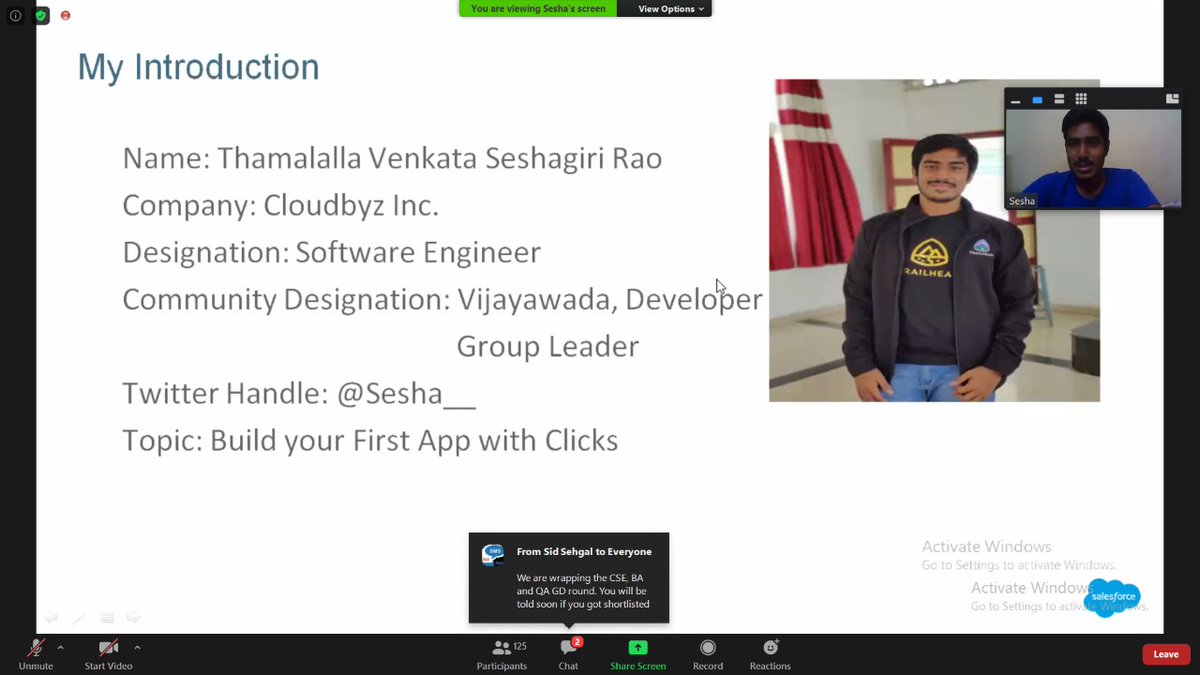 Harshit Sharma (@_harshitt) on Twitter photo Thank you to our very own <a href="/Sesha__/">Thamalalla Venkata Seshagiri Rao #VCGF20</a> <a href="/ShyamSf/">Shyam🇮🇳</a> <a href="/Thebnmallika/">B N Mallika</a> <a href="/raja_sfd/">Raja Singh</a> trailblazer community members for delivering great sessions <a href="/MotihariSFDG/">Salesforce Developer Group, Motihari, India</a> <a href="/omprakash_it/">Om Prakash</a> <a href="/sidsehgal20/">Siddharth S</a> #MotihariMeetUp #trailhead #salesforce Thank you to our very own <a href="/Sesha__/">Thamalalla Venkata Seshagiri Rao #VCGF20</a> <a href="/ShyamSf/">Shyam🇮🇳</a> <a href="/Thebnmallika/">B N Mallika</a> <a href="/raja_sfd/">Raja Singh</a> trailblazer community members for delivering great sessions <a href="/MotihariSFDG/">Salesforce Developer Group, Motihari, India</a> <a href="/omprakash_it/">Om Prakash</a> <a href="/sidsehgal20/">Siddharth S</a> #MotihariMeetUp #trailhead #salesforce
