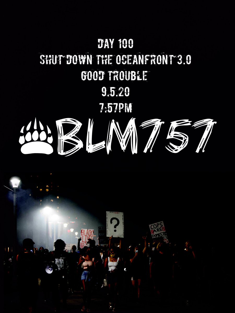 BLM757's tweet photo. #Day100 is Saturday. We will be shutting down the Virginia Beach Oceanfront for very specific reasons on Saturday at 7:57pm . #FreeMatthewRushin #FreeChamp #JusticeForDemarioJoyner #JusticeForIndiaKager #BLM757 #BlackLivesMatter757 #BlackLivesMatter #AutismAwareness https://t.co/O42uyaSQhw