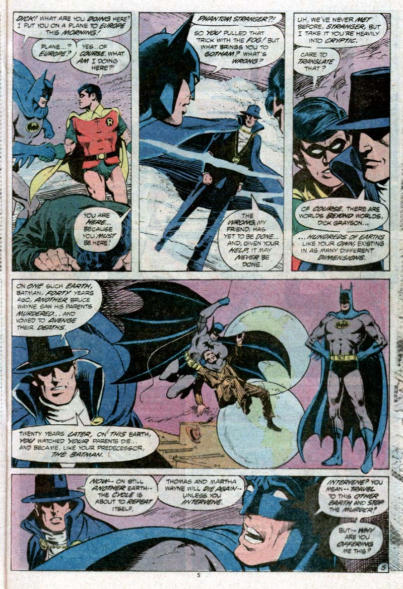 I will give you fair warning this is not a gritty Batman story but a Batman superhero story the Phantom stranger delivers a task to Batman a very special task.