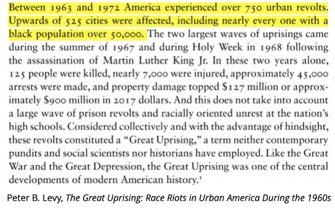 What led counterinsurgency vanguardists and spook network executives like Paul Klein to all converge at the same time in the realm of cable TV and public b'casting? Black uprisings in cities across the US had opened a new front in the counterinsurgency: the American ghetto. 32/