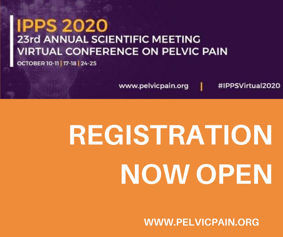 PelvicPainOrg's tweet photo. If you haven't registered yet for the #IPPS2020 Virtual Meeting, what are you waiting for?! Registration is available online: https://t.co/QHIuYHX8zW https://t.co/PjaMkAgoHV