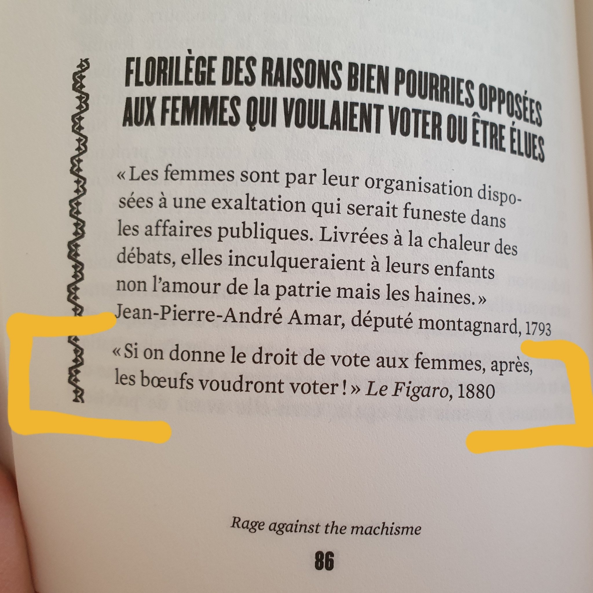 Justine Reix En Train De Lire Le Tres Bon Rage Against The Machisme De Larreremathilde Et Cette Citation Du Figaro Me Fait Beaucoup Penser Aux Arguments Contre Le Mariage Pour Justine Reix En Train De Lire Le Tres Bon Rage Against The Machisme De Larreremathilde Et Cette Citation Du Figaro Me Fait Beaucoup Penser Aux Arguments Contre Le Mariage Pour