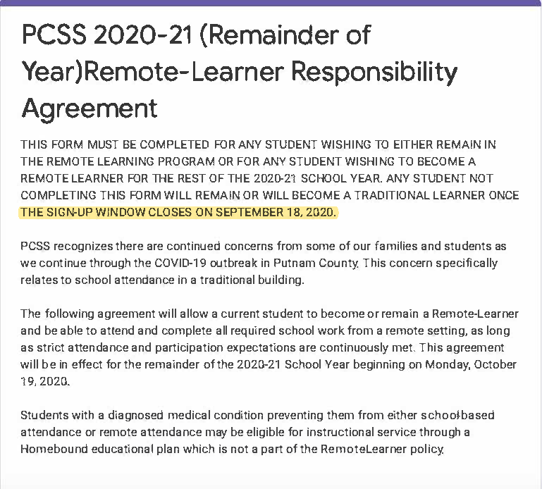 PCSSTN's tweet photo. This form must be completed for any student to switch to or remain in the remote learning program for the remainder of the 2020-2021 school yer.
FAQs - https://t.co/FuGNO8xj9C
Form - https://t.co/tD8a4q4tft https://t.co/OJBzp2DOFT