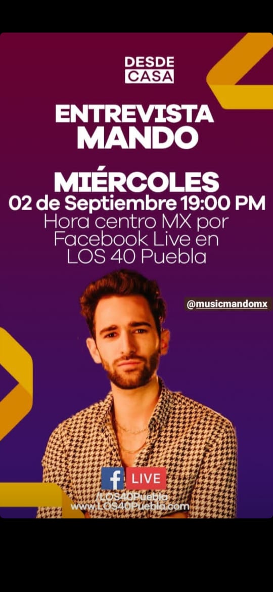 Comanders_MTY's tweet image. Hoy tenemos una cita a través del Facebook Live de @los40pueblafm en punto de las 7 pm hora México

@musicmandomx @ComandersCDMX