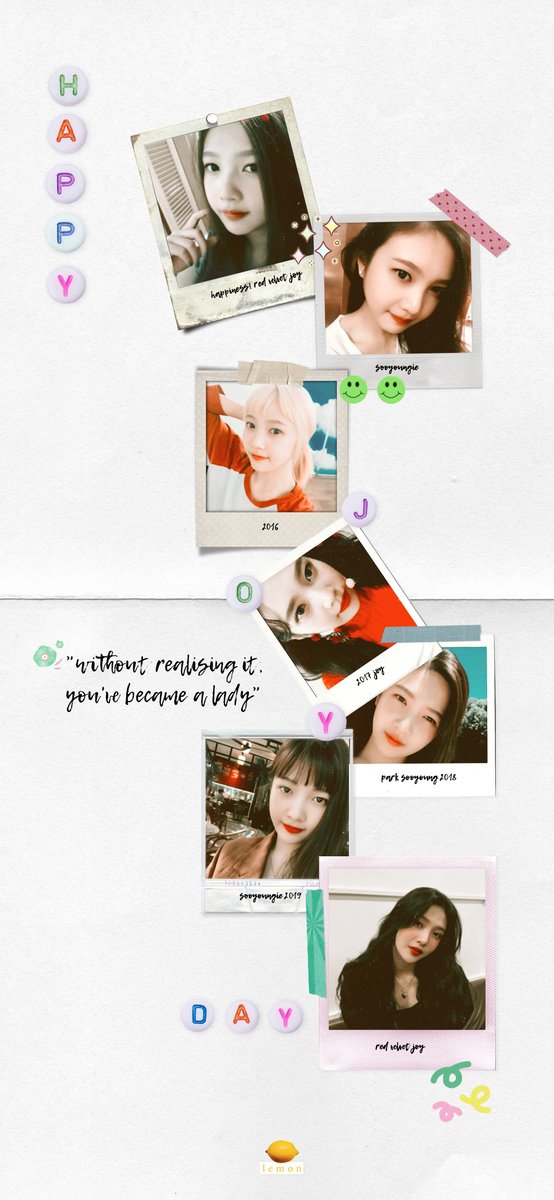 lemon5rv's tweet photo. "𝘸𝘪𝘵𝘩𝘰𝘶𝘵 𝘳𝘦𝘢𝘭𝘪𝘴𝘪𝘯𝘨 𝘪𝘵, 𝘺𝘰𝘶'𝘷𝘦 𝘣𝘦𝘤𝘢𝘮𝘦 𝘢 𝘭𝘢𝘥𝘺"

#JoyIsOurJoy
#HappyJoyDay 
#매력천재_조이공주_생일축하해
#좋은사람_수영이와_25번째_가을
@RVsmtown https://t.co/mZJJYdWnCY