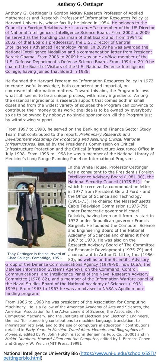 It& #39;s also unsurprising that a career-long CIA and intel advisor, Anthony Oettinger, would invite Paul Klein (a NBC VP on sabbatical, moonlighting as a consultant for Ford Foundation, CTW, CPB) to participate in an urban pacification seminar featuring RAND/MITRE agents. 45/