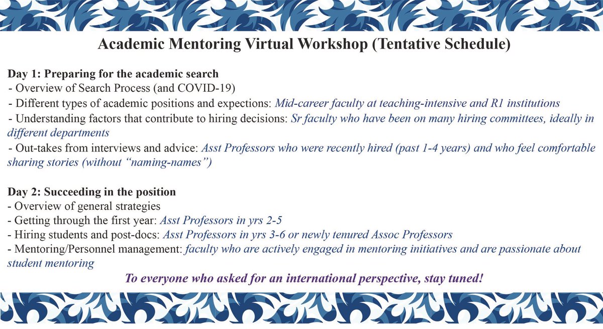 Prof. Andrea Armani (@profarmani) on Twitter photo Based on your input, this free #STEM mentoring event is happening, & now I need faculty volunteers! See proposed topics w/ panelist "profile", and DM me if you are interested!
<a href="/NewPI_Slack/">New PI Slack</a> <a href="/Mid_Career_PI/">Mid-Career PI Slack</a> <a href="/FuturePI_Slack/">Future PI Slack</a> #AcademicTwitter
<a href="/BlackPhysicists/">BlackPhysicists</a> <a href="/500womensci/">500 Women Scientists</a> #phdchat Based on your input, this free #STEM mentoring event is happening, & now I need faculty volunteers! See proposed topics w/ panelist "profile", and DM me if you are interested!
<a href="/NewPI_Slack/">New PI Slack</a> <a href="/Mid_Career_PI/">Mid-Career PI Slack</a> <a href="/FuturePI_Slack/">Future PI Slack</a> #AcademicTwitter
<a href="/BlackPhysicists/">BlackPhysicists</a> <a href="/500womensci/">500 Women Scientists</a> #phdchat