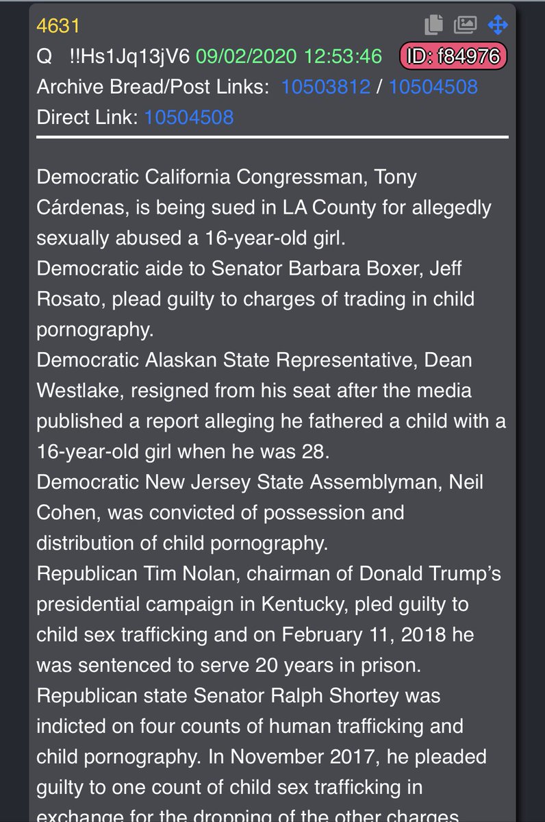 4631-Republican congressman and anti-gay activist Robert Bauman was charged with having sex with a 16-year-old boy he picked up at a gay bar.Republican Committee Chairman Jeffrey Patti was arrested for distributing a video clip of a 5-year-old girl being raped.…Q