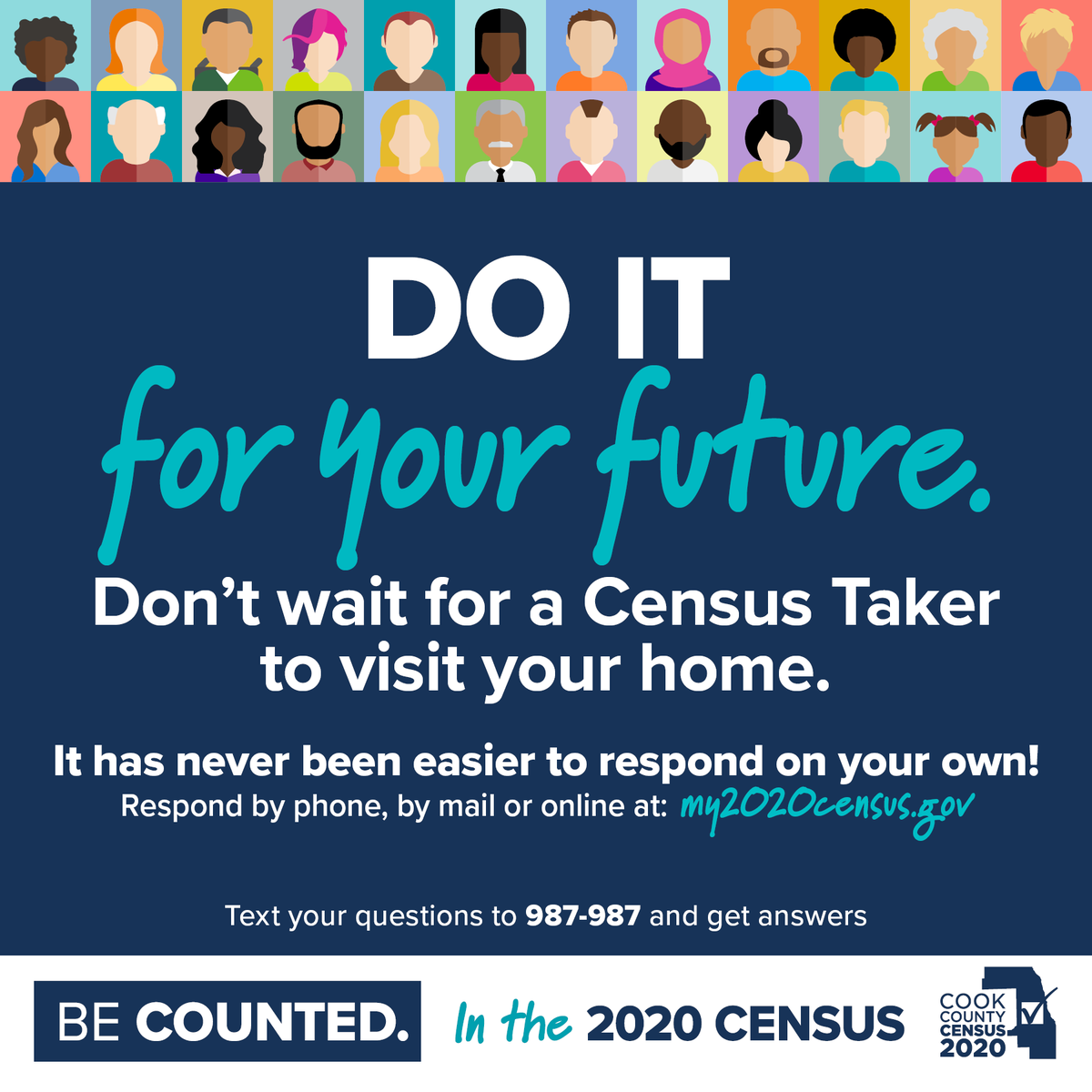 CookEnviro's tweet image. The Census Bureau is sending out a final reminder to fill out your #2020Census! Did one show up in your mailbox? Either way, head to 2020Census.gov to make sure you #GetCounted. #MakeILCount #ILCountMeIn2020