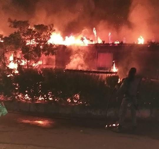 On Tues, Sept 1 we woke up to a shocking reality: the main building of the School for Peace had burned down during the night. We still don't know if this was arson or an accident. A building burned but not the dream: we will go on!