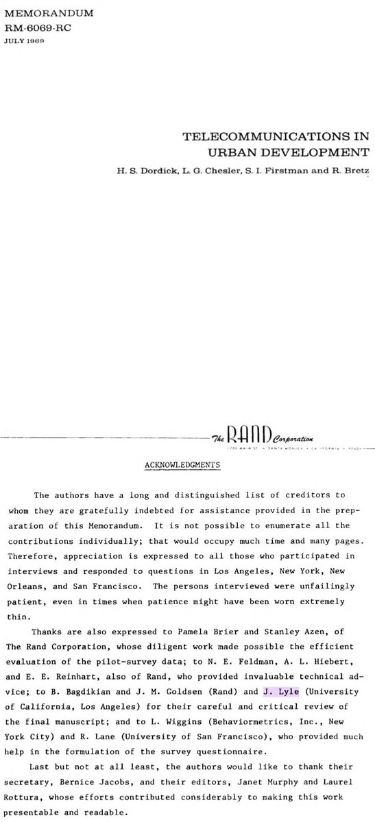 Klein's denial of TV's harm to children for the Ford Fdn was of the same lineage as Schramm's Ford-funded study that had defused TV criticisms in the early 60s. (Full circle: Schramm's co-author Jack Lyle contributed to the RAND report and was Klein's colleague at CPB/CTW) 61/