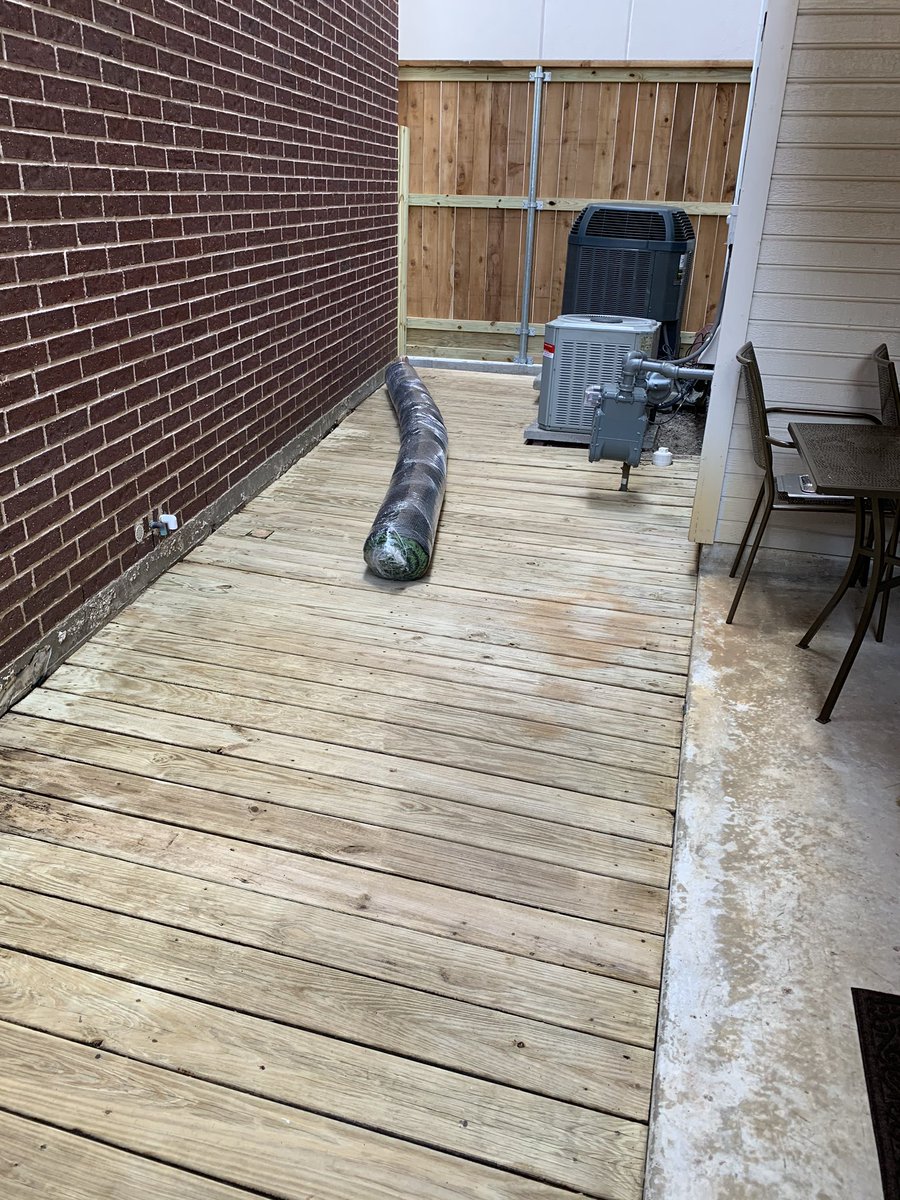 25_male_nyc2's tweet photo. one $200 trip to home depot later, tiny has herself a backyard https://t.co/e4Q2frM4wr