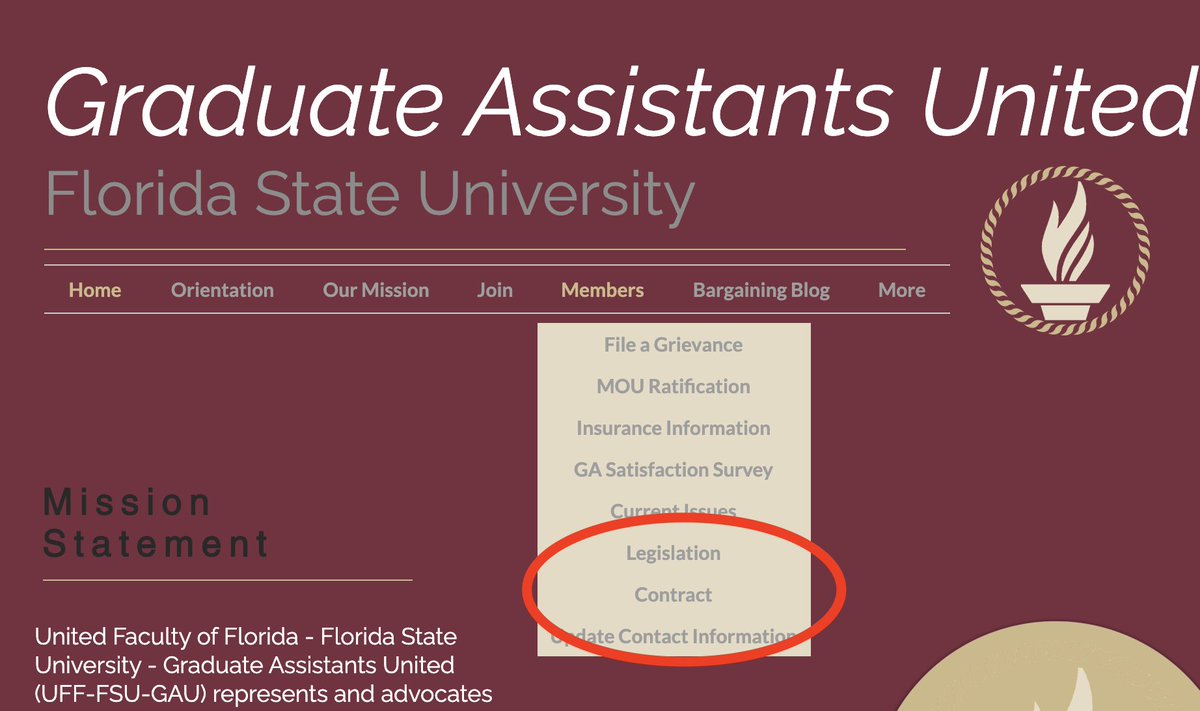 While I've got you here, let's talk about our contract, our "Collective Bargaining Agreement" (CBA). As a UNIONIZED Graduate Assistant body, YOU, the  #FSU  #GradStudent are protected by the "CBA." Never heard of it before? No worries! It's on our website,  http://fsugau.org  !