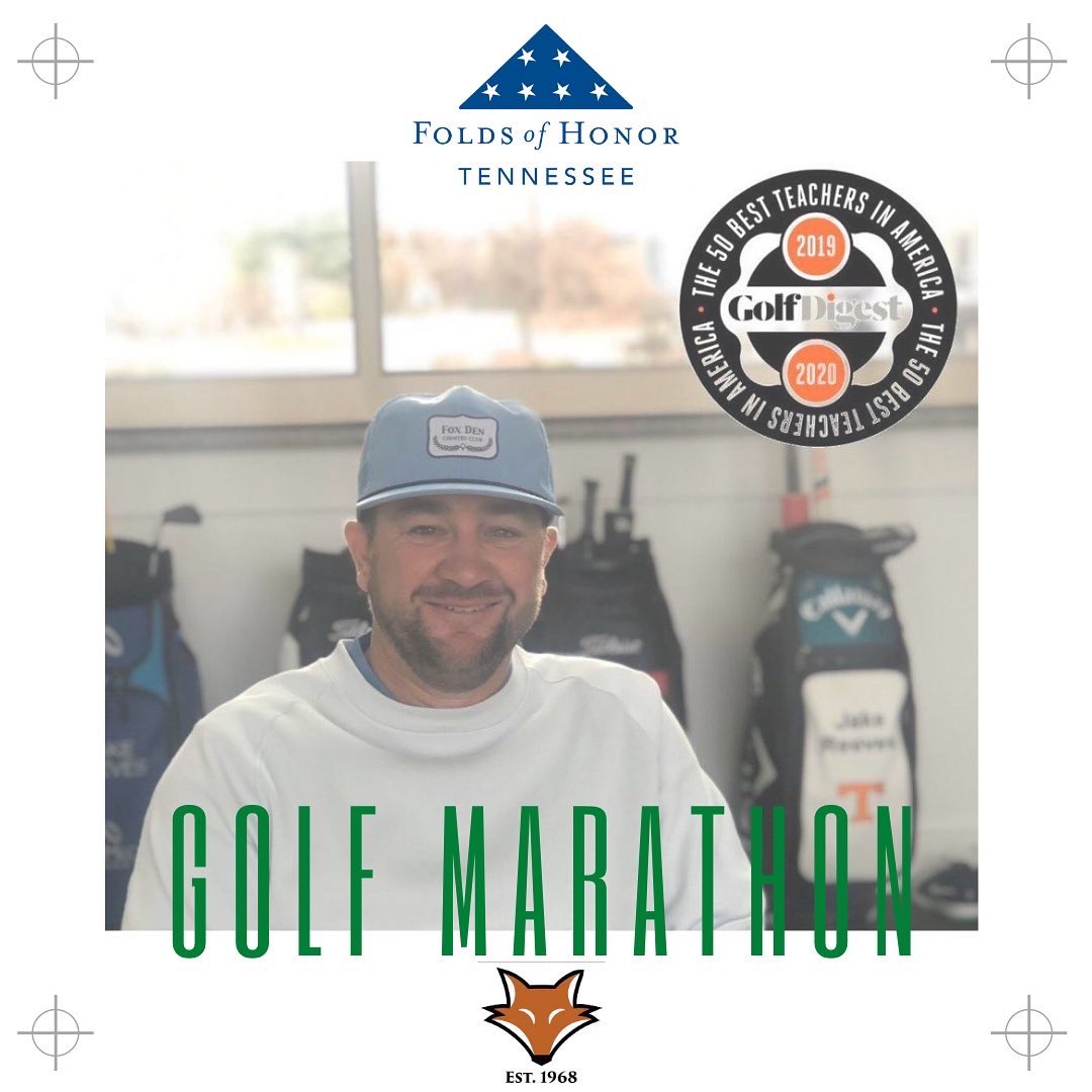 Fox Den's very own Jake Reeves will be golfing from sun-up to sun-down for an AMAZING cause! Please click the following link &amp; donate if you can. Feel free to share this link on your social media as well!! support.foldsofhonor.org/site/TR?team_i…