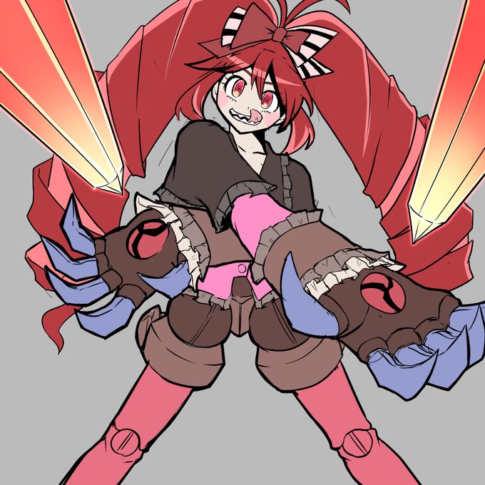 お題箱を参考に落書き シンフォギアのミカちゃん 未視聴作品なのに何故か描くのが2度目の子 