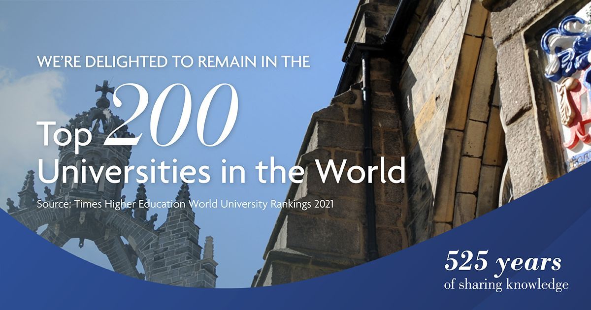 In case you missed it earlier,  we're very proud to be ranked as a top 200 University in the Times World University Rankings 2021?  #worlduniversityrankings2021 #MakeItABDN <a href="/timeshighered/">Times Higher Education</a>  #ABDN525