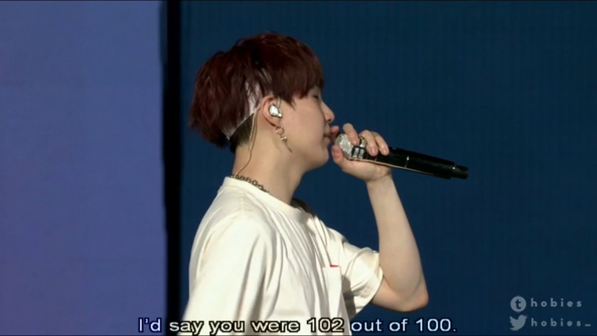 when jungkook felt bad about his performance on the first ly concert, yoongi was quick to reassure him that he was 102/100