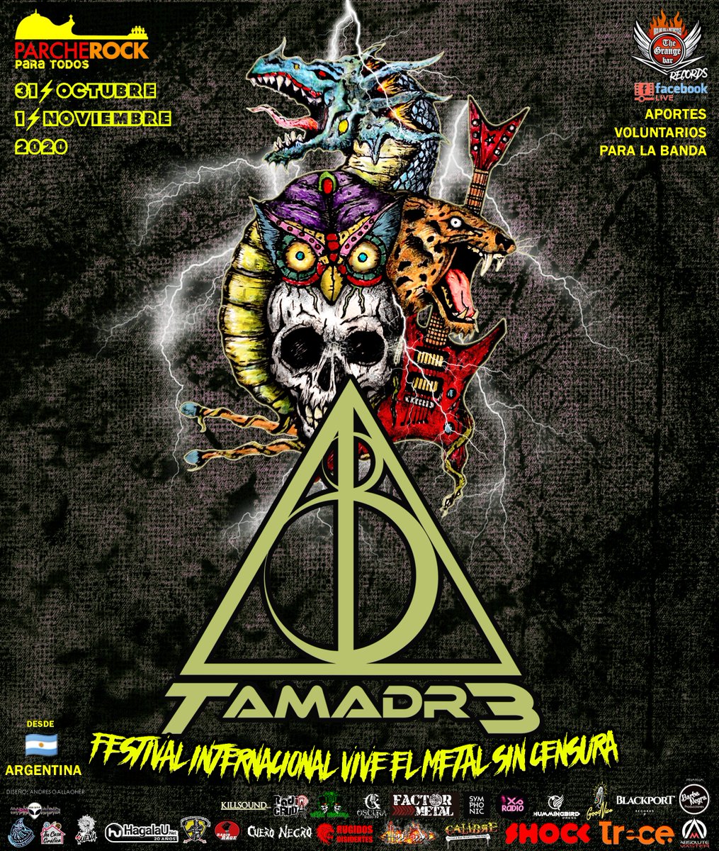 Desde Argentina 🇦🇷🇦🇷🇦🇷🇦🇷🇦🇷 <a href="/TamadreRock/">TAMADRE ROCK</a> banda de metal rock, también presente en #ViveElmetalsinCensura de <a href="/ParcheRock/">ParcheRock</a> 31/10 y 1/11 junto a <a href="/thegrangebarbog/">TheGrangeRecords</a>