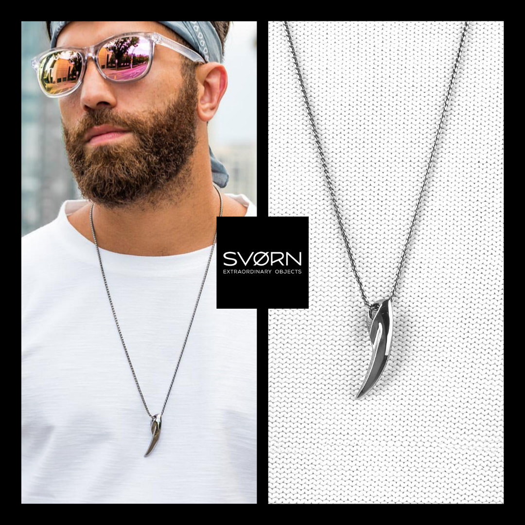 Closeups...
► Fenrir pendant in Chrome Noir finish: svorn.net/products/fenri…

#mensjewelry #accessories #mensaccessories #hypebeast #streetstyle #style #streetwear #jewelry #gift #giftsforhim #boyfriendgift #mensgifts #biker #bikerjewelry #bikerstyle #hiphopjewelry #fangs #wolf