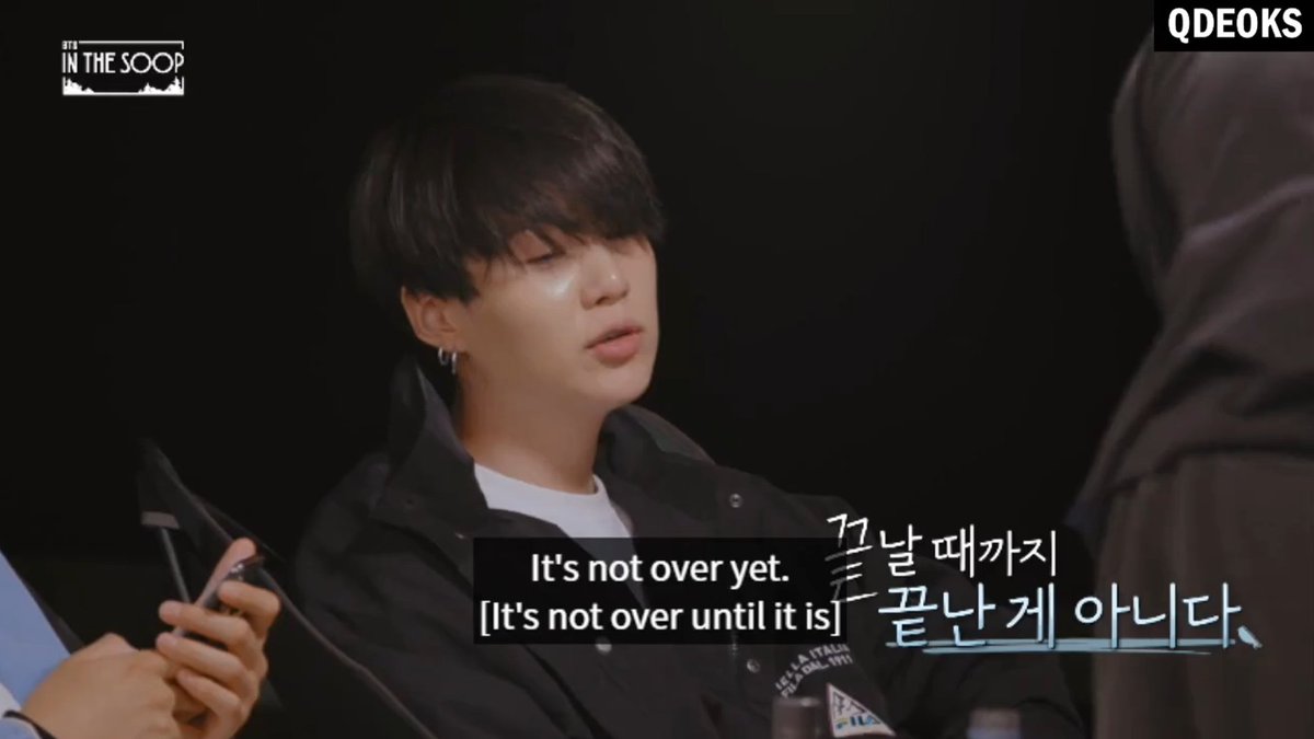 [suga reassuring jungkook in case he gets disheartened]