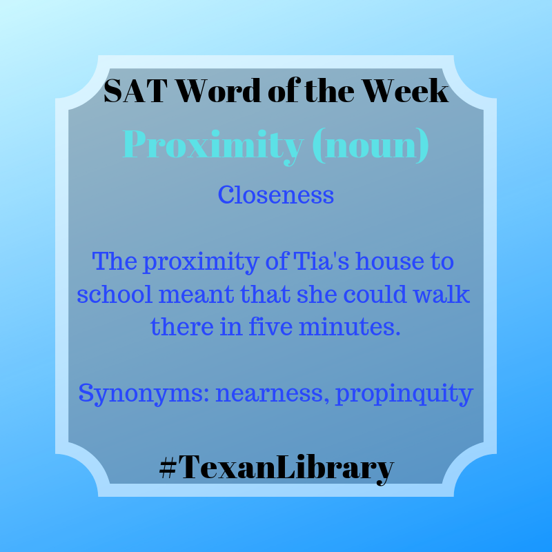 SRTexanLibrary's tweet photo. Wednesday #SATWordoftheWeek #TexanLibrary is helping prepare SRHS students to be #CollegeCareerAndWorldReady #pisdREADS #TexanTough https://t.co/C0e5gIbmm6