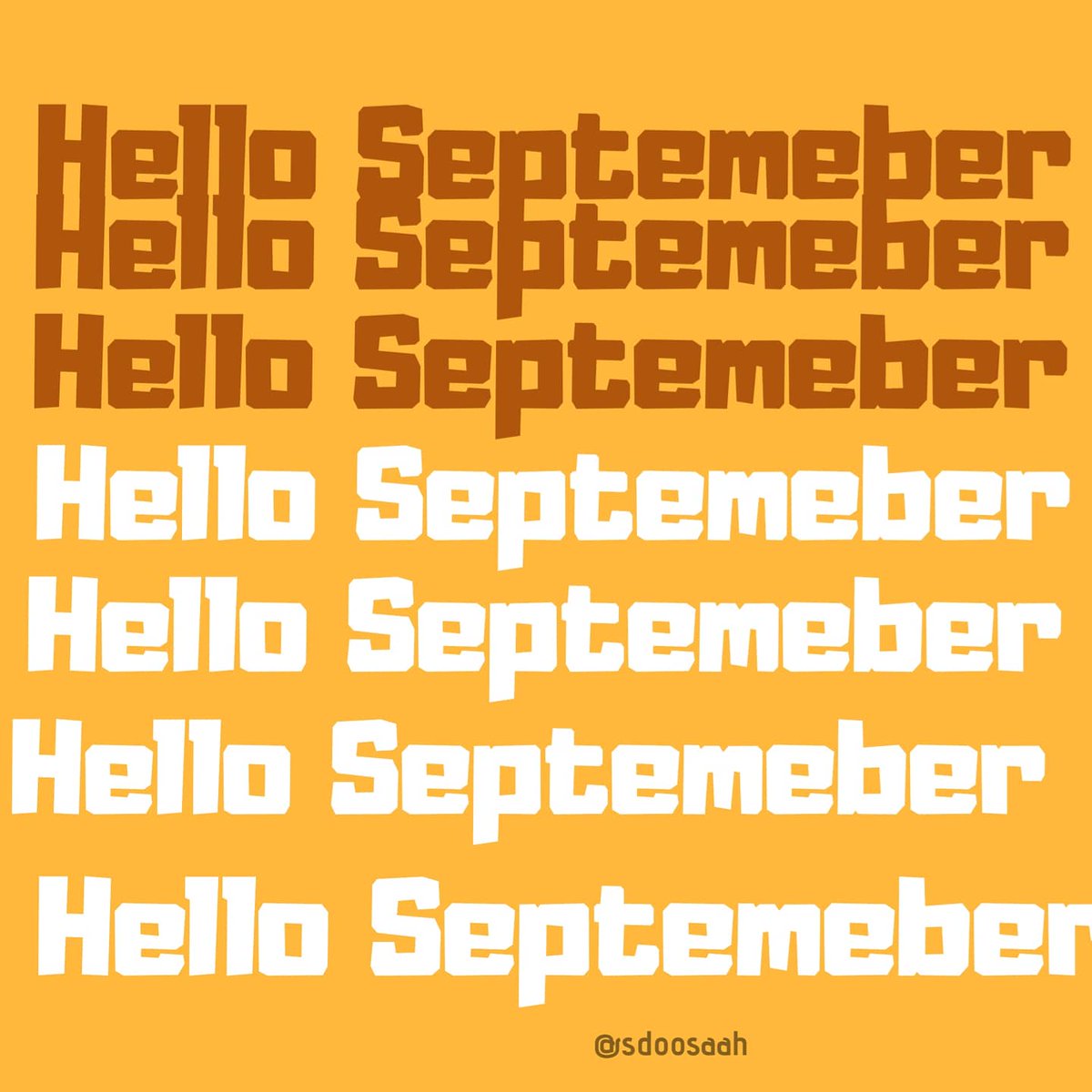 doosaahdesigns's tweet image. Typography  samples 🍂#spetember  #Autumn #HappyJoyDay #WednesdayThoughts #HappyJoyDay #typography #canva