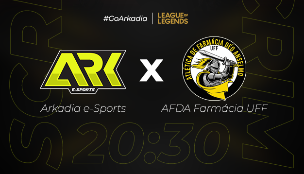 arkadia_esports's tweet photo. Galera hoje teremos uma scrim de #LeagueOfLegends contra o time AFDA Farmácia UFF às 20h30. #GoArkadia!! https://t.co/OzIrVhtDap