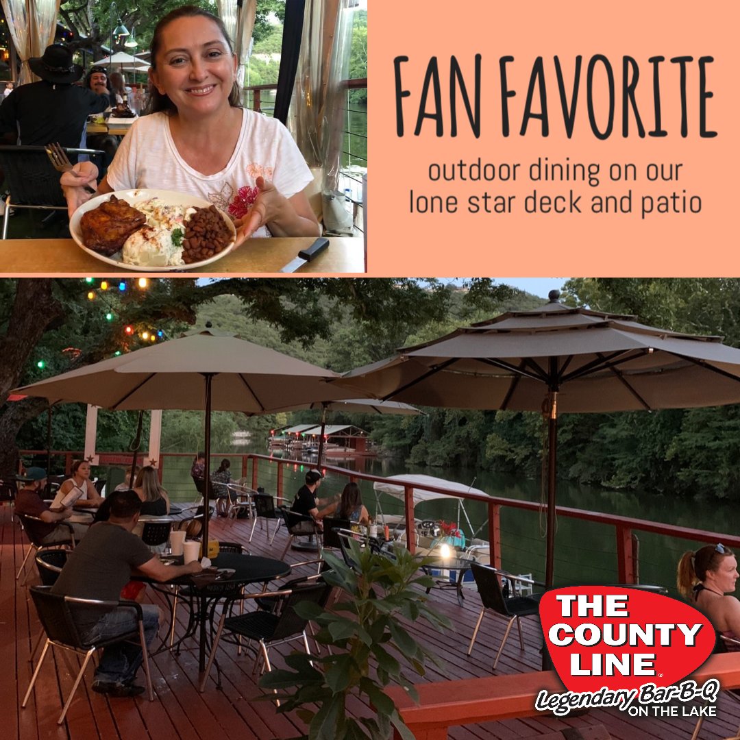 countylinelake's tweet photo. Come dine with us this Labor Day weekend! Come have margarita, glass of wine or a local beer while enjoying the views from our lone star deck deckdining #patiodining #bbqwithaview #atxbbq #labordayweekend #iLoveRipl https://t.co/x524SfSIm4