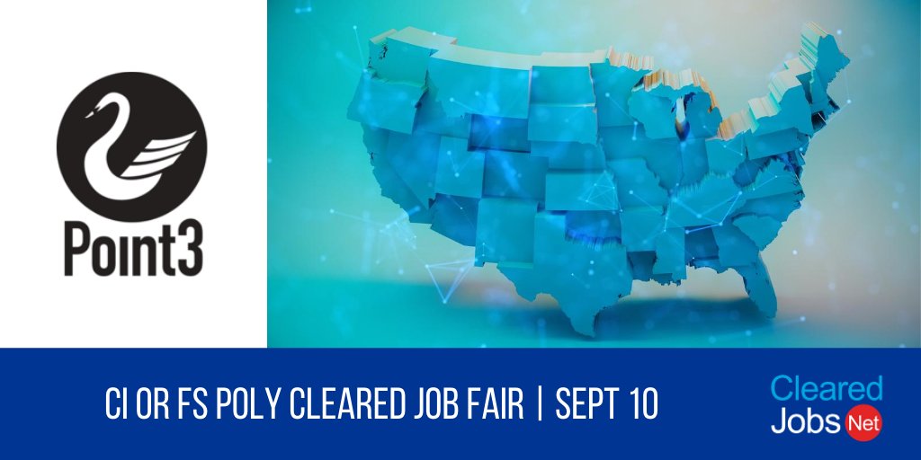 ClearedJobsNet's tweet image. Connect with @point3sec at our September 10 Nationwide Polygraph Hiring Event #ClearedJobFair clearedjobs.net/job-fair-compa… #ExploitDeveloper #SystemIntegrator