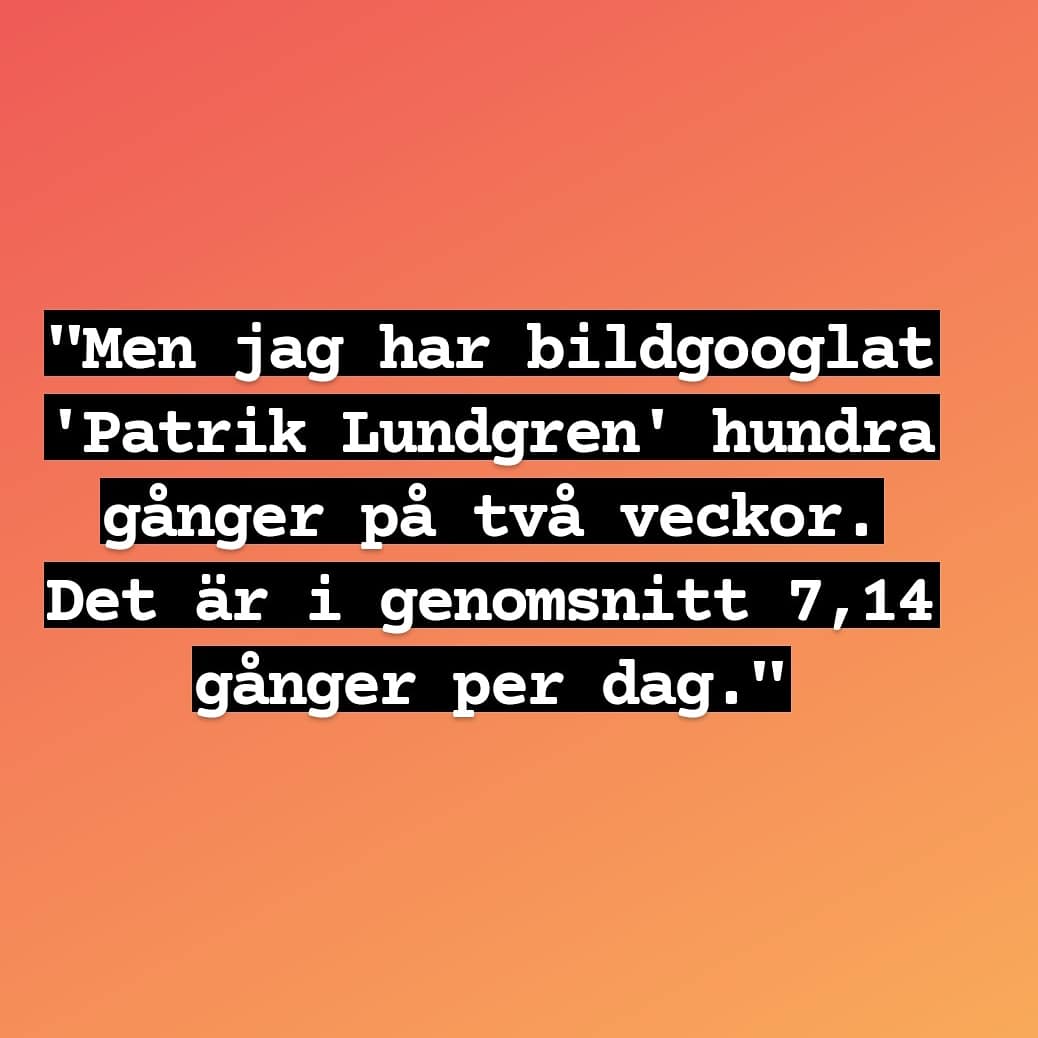 Huvudkaraktären Klara i min bok "Jag måste sluta tänka på Patrik Lundgren" är besatt. Dessutom är hon en rätt oskön person. Men ändå älskvärd. På något sätt.

Utkommer i oktober:
Finland 15/10
Sverige 22/10