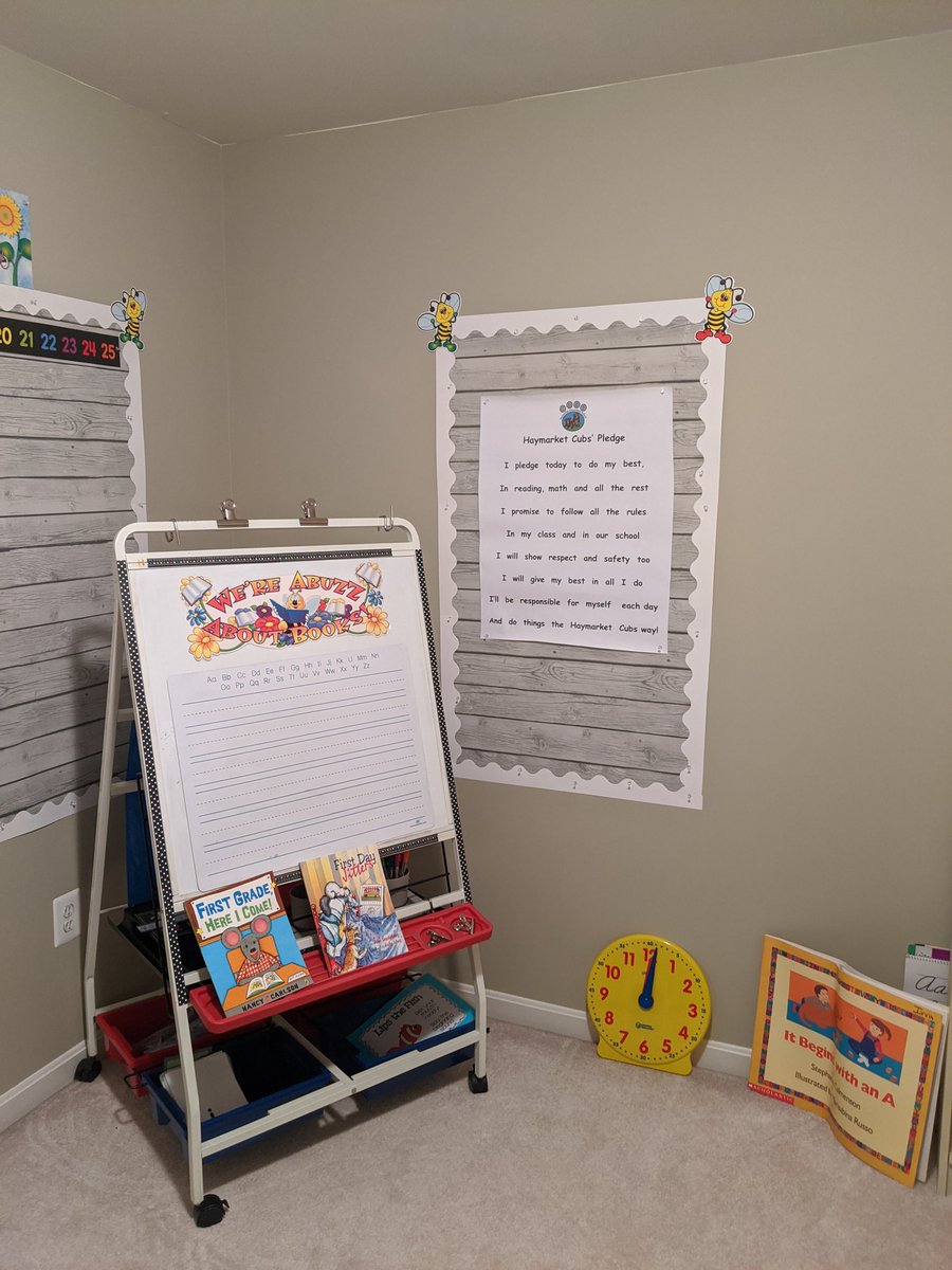 SueIrvin9's tweet photo. Excited to try something new this year! Never thought I would work from home, but here is my First Grade Virtual Classroom! Very Thankful for my Awesome Team Mates to share this journey with. #HaymarketTogether #HaymarketCubs
#FirstGradeStrong https://t.co/69nEbXsq8m