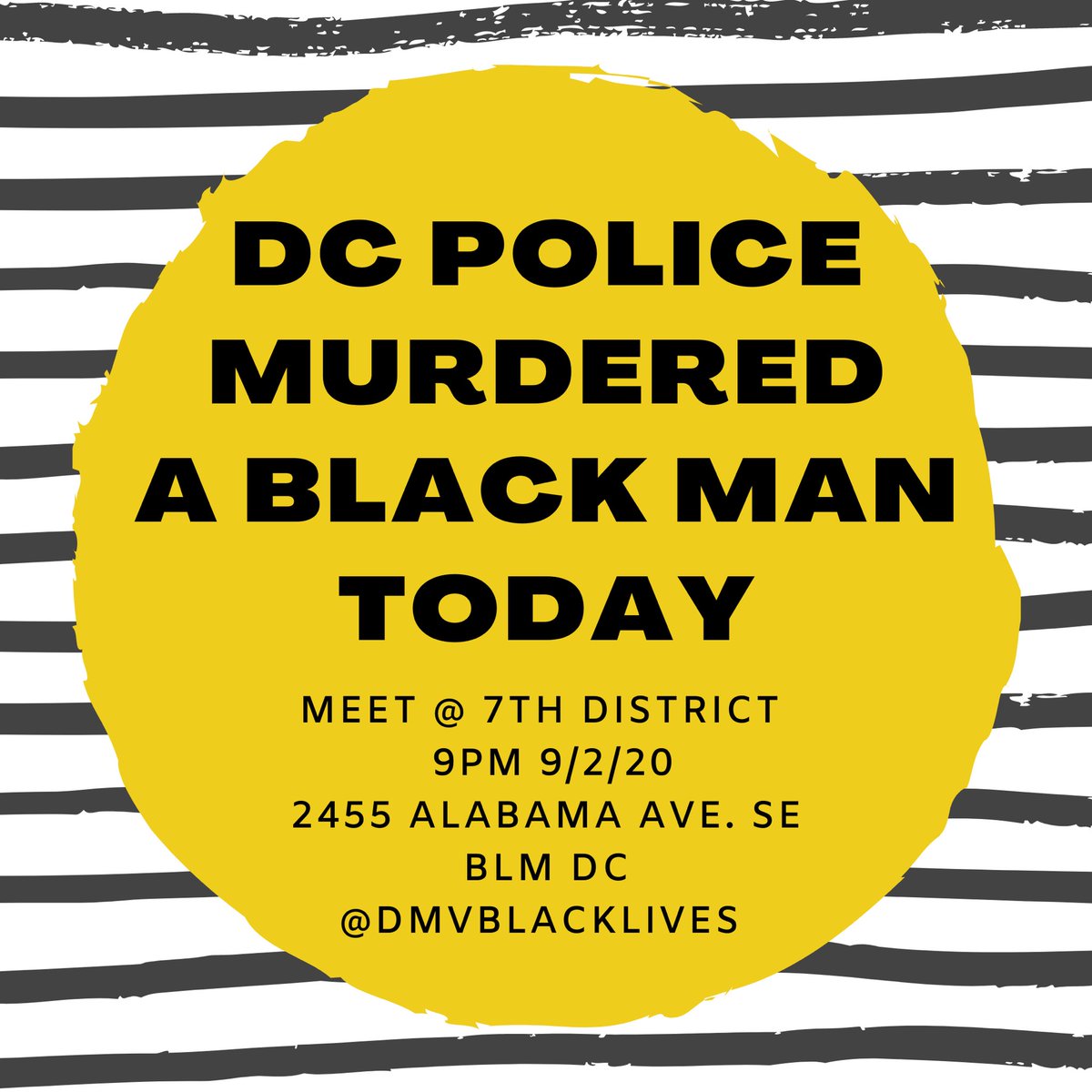 DMVBlackLives's tweet photo. Share share share #DCProtests #StopMPD https://t.co/0ci4GDnWaR