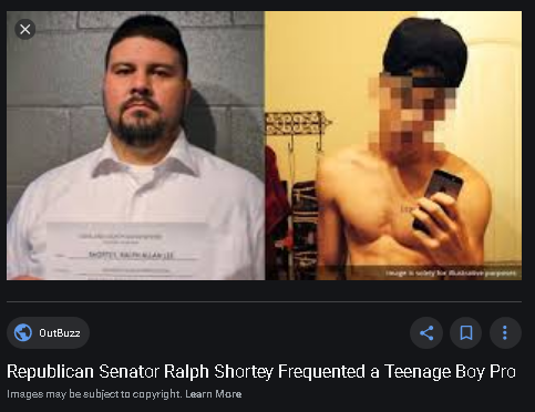 26) Republican state Senator Ralph Shortey was indicted on four counts of human trafficking and child pornography. In November 2017, he pleaded guilty to one count of child sex trafficking in exchange for the dropping of the other charges.